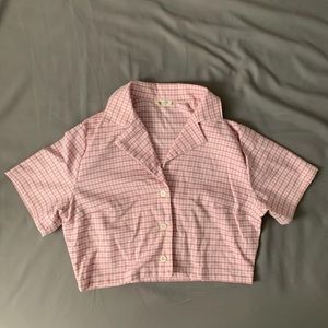 Brandy Melville pink Vivian top